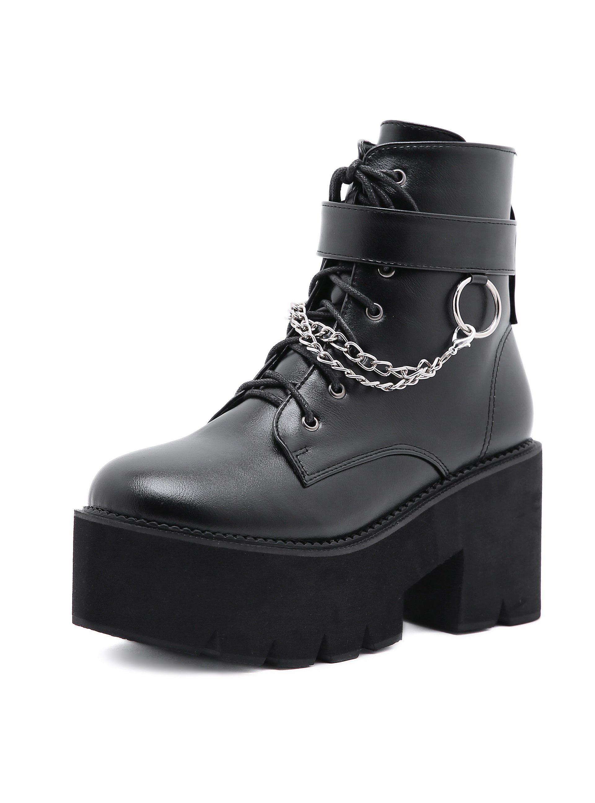 platform high heel booties