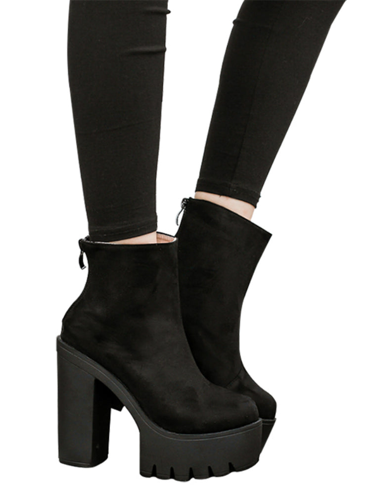 Soft Leather Woman Party Shoes Ankle Boots High Heels