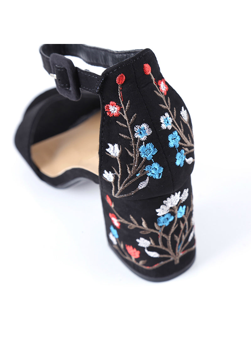 Women Sandals Embroider High Heel Women Sandals