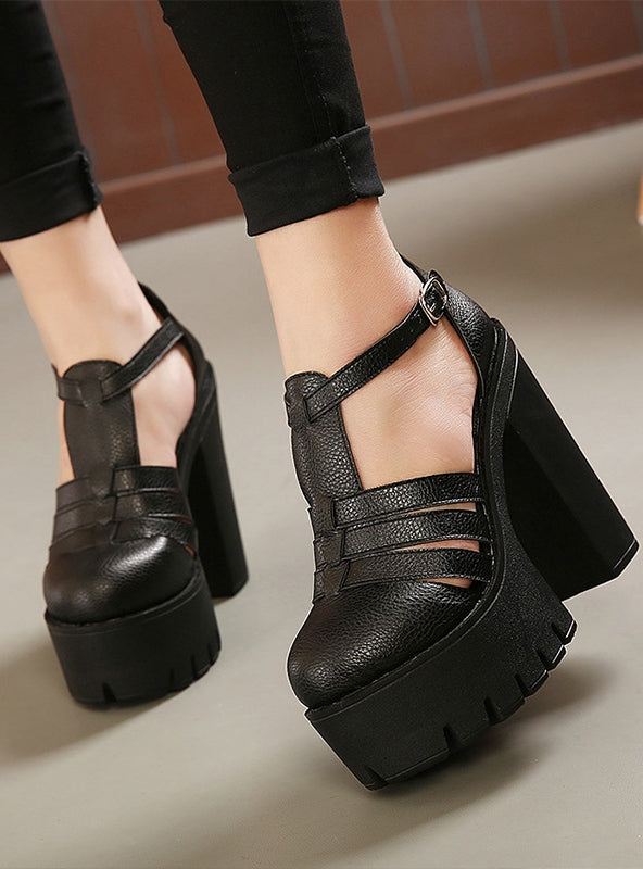 High Heel Thick Waterproof Platform Sandals