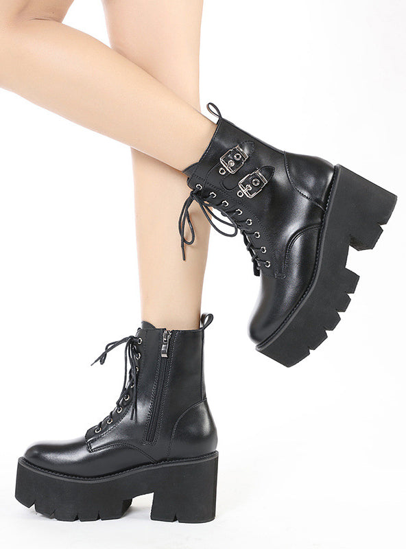 Horseshoe Heel Platform Martin Boots