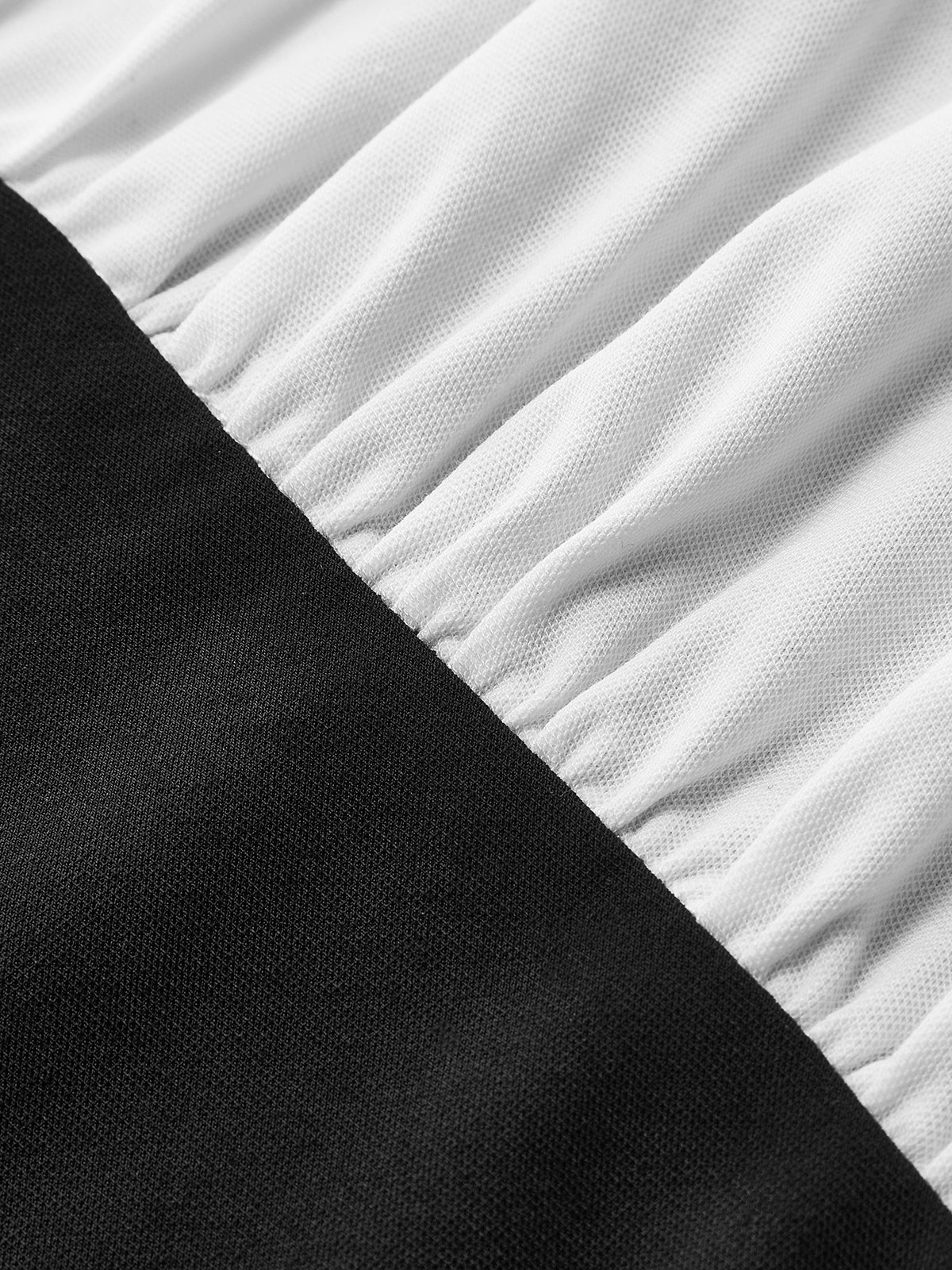 Color Block Pleated Long Dress