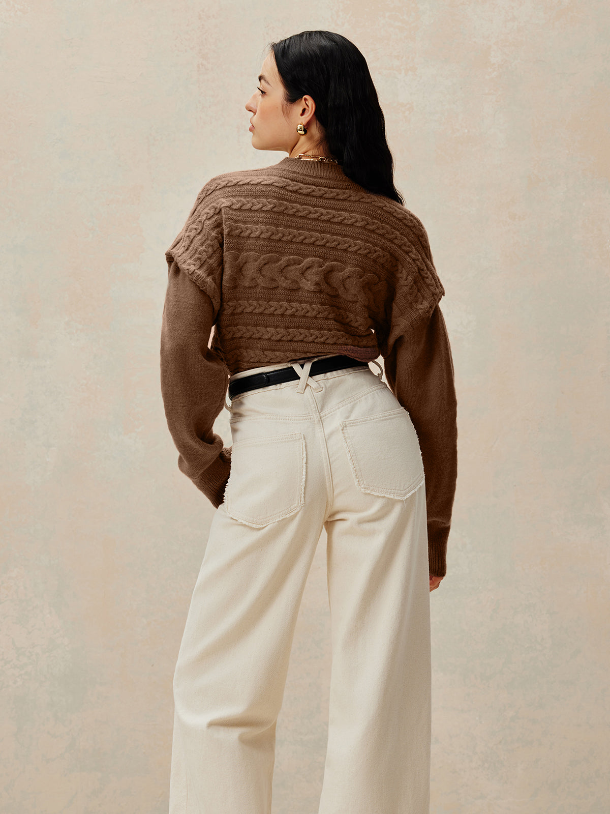 Cable Knit Pullover Sweater