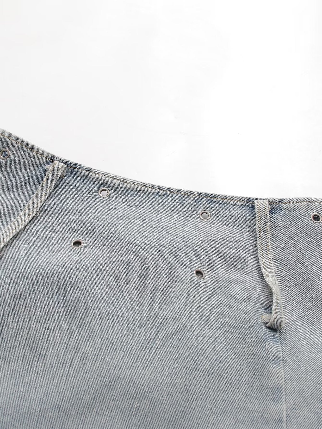 Denim Skirt Multi Buttons