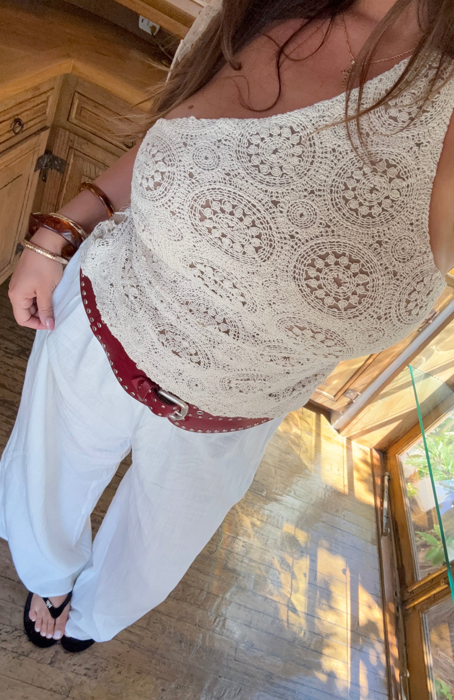 Tranquility Crochet Top Off White