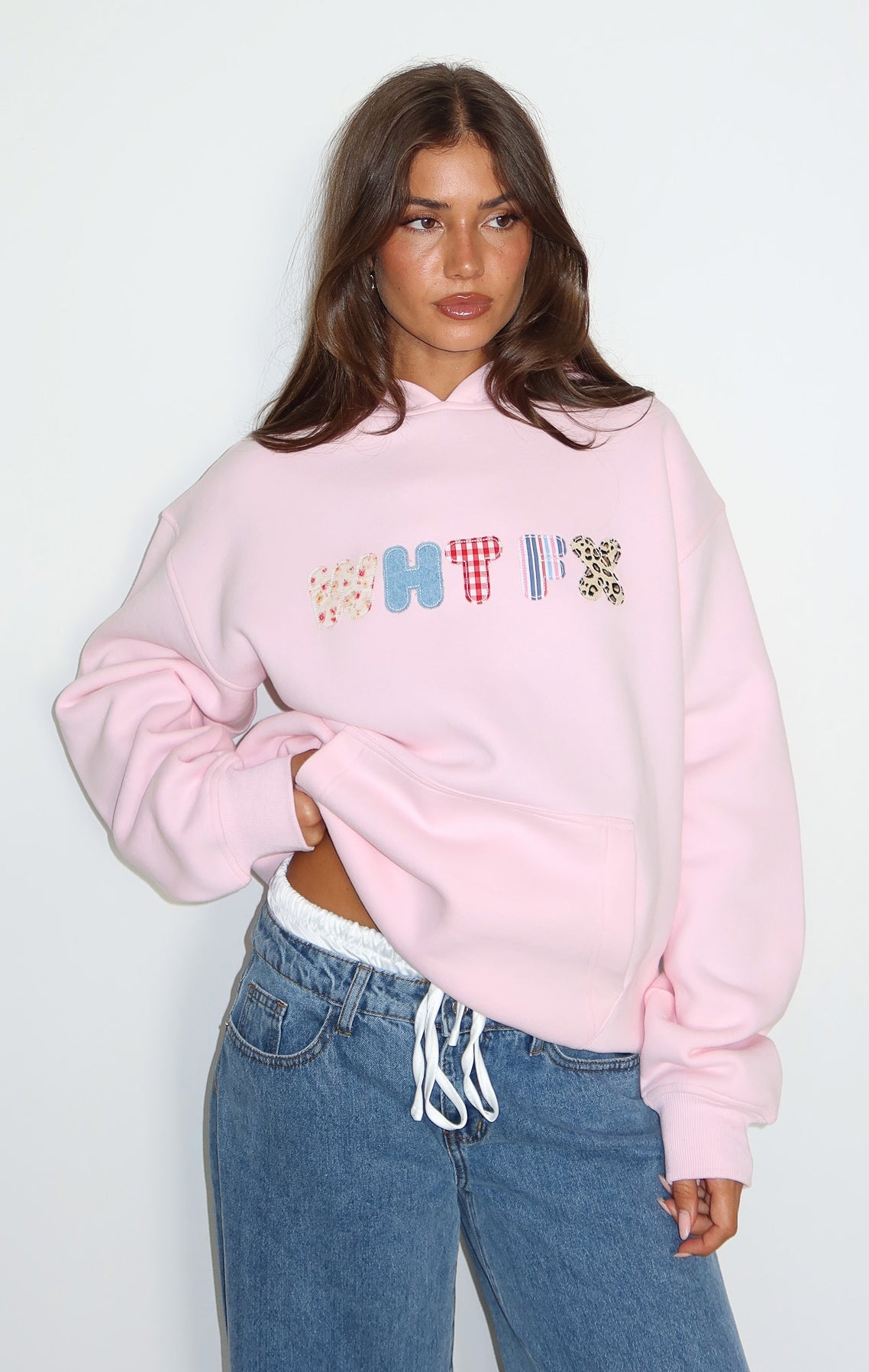 Waiting Long Enough Oversized Hoodie Pink