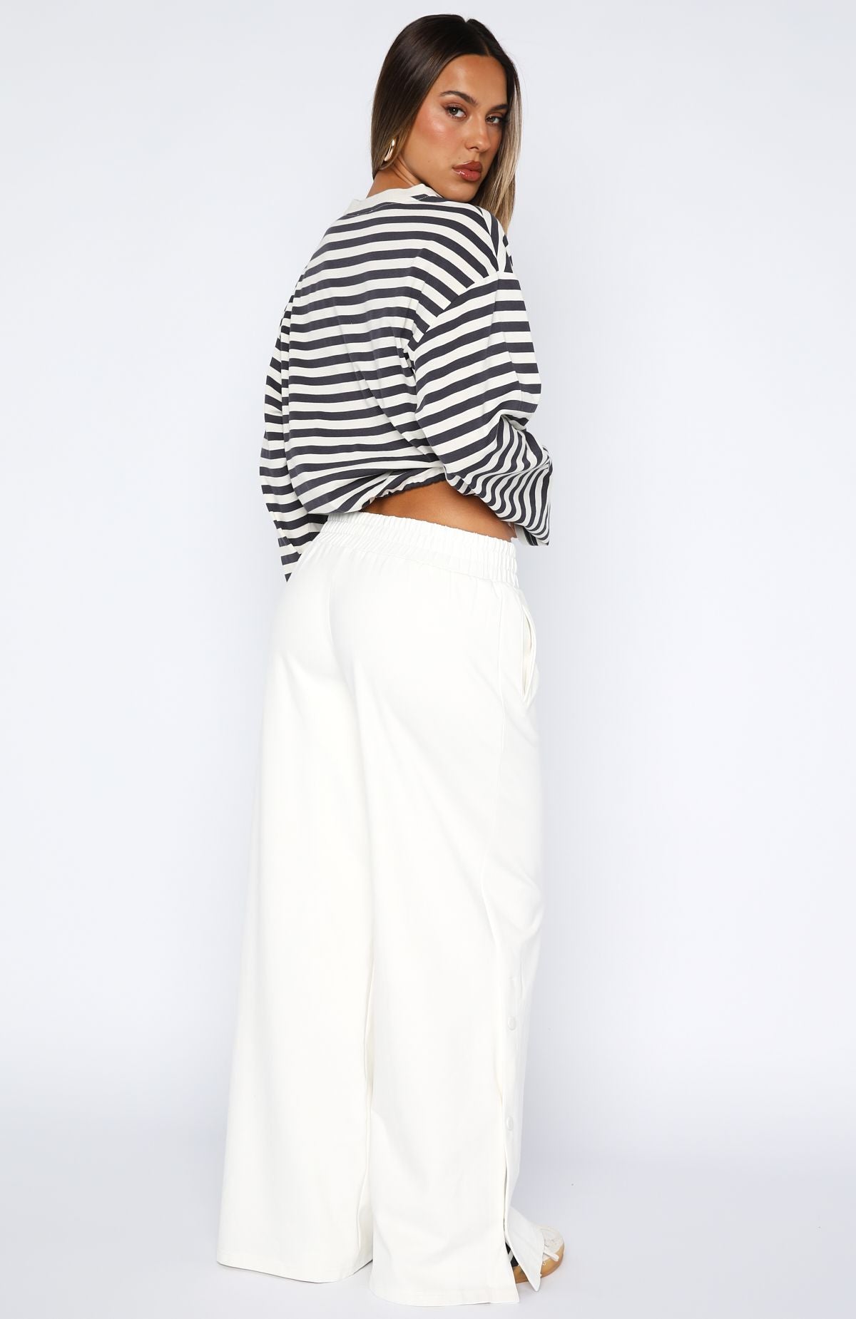 Our Bridges Burned Wide Leg Pants Cream