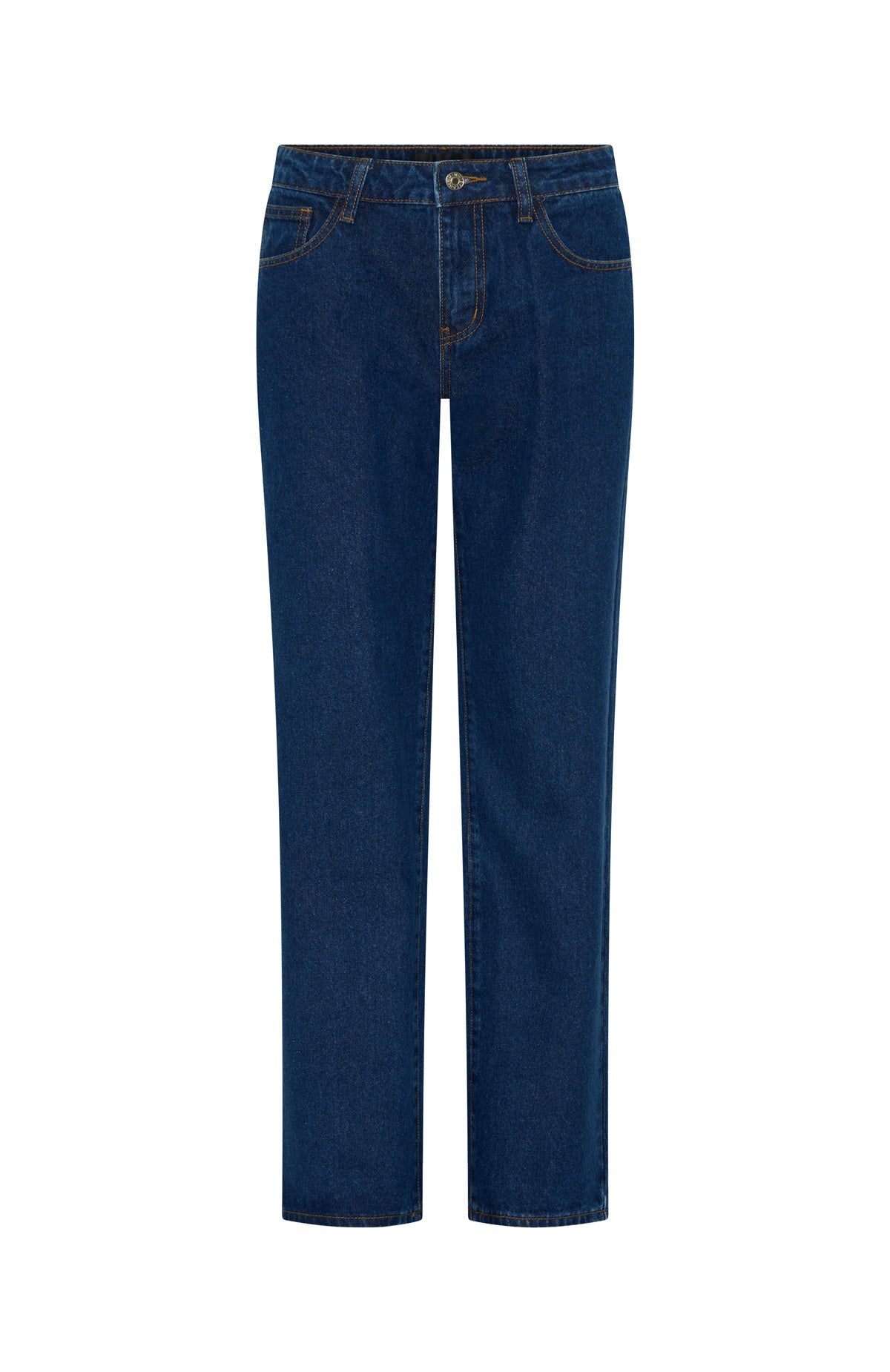 Zara Low Rise Straight Leg Jeans Dark Blue
