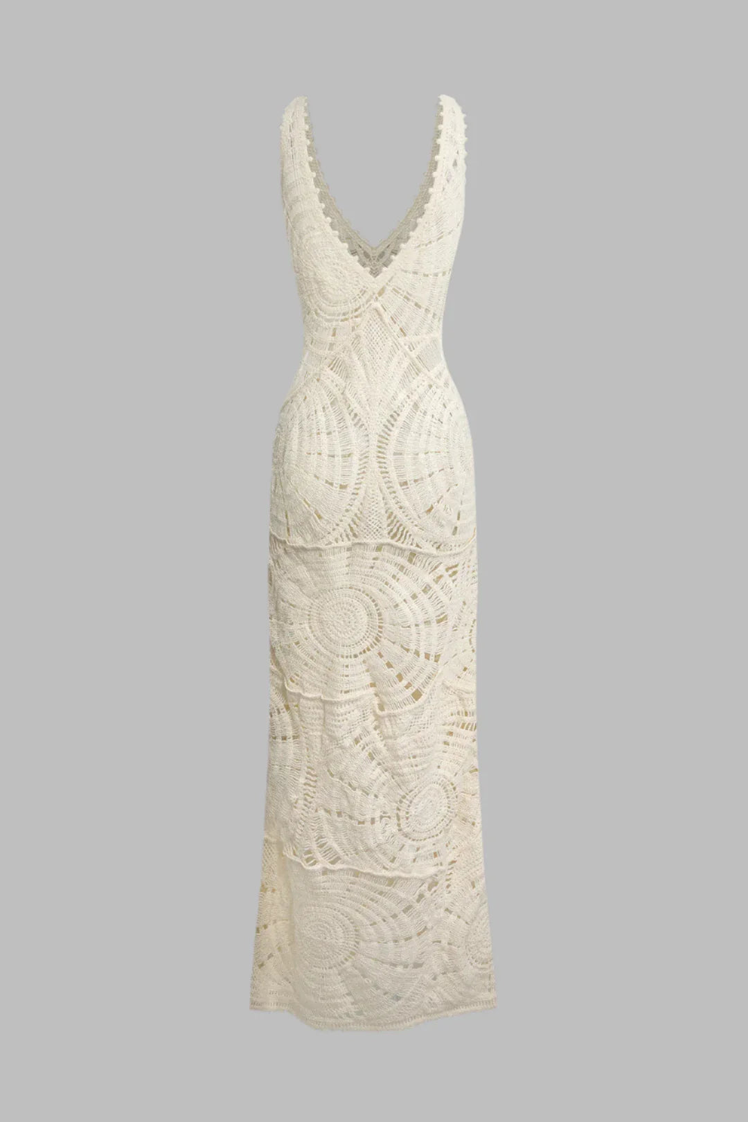 Crochet Hollow-Out Long Dress