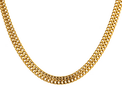 Gold Flat Chain Stainless Steel Necklace