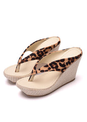 9 cm Bohemian Beach Thick-soled Wedge Slippers