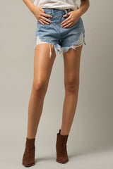 CROSSOVER PREMIUM DENIM MOM SHORTS