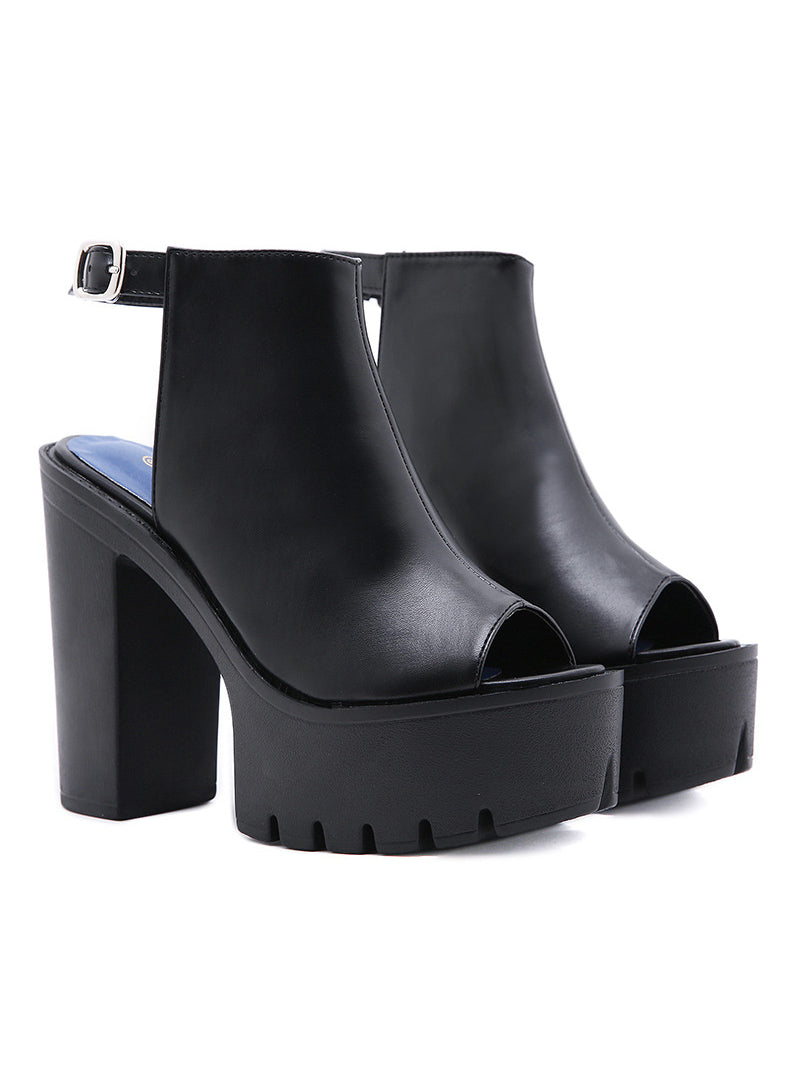 Women's Thick Heel Buckle Sandals