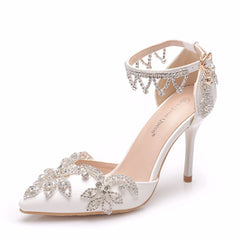 Rhinestone Stiletto Heels Pointed Sandals