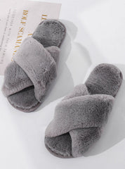 Winter Women House Slippers Faux Fur