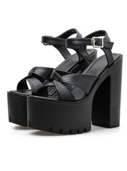 Roman Buckles Thick Heels Thick Soles Sandal