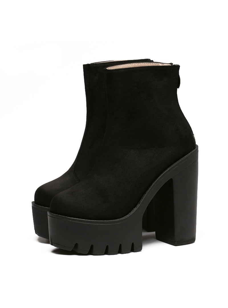 Soft Leather Woman Party Shoes Ankle Boots High Heels