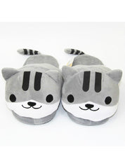 Cat Animal Indoor Slippers Furry Adult Cartoon House