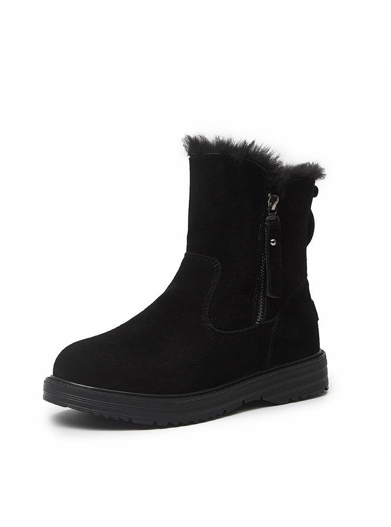 Warm Snow Short Cotton Zipper Martin Boots