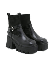 Socks Waterproof Platform High Hheel Thick Bottom Boots