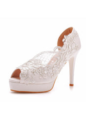 Fish-billed Stiletto Heels Sandals Wedding Shoes