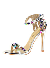 Hollow Colored Rivet Sandals