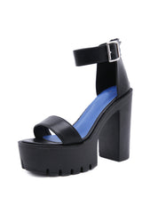 Thick Waterproof Platform Thick Soles Heel Sandals