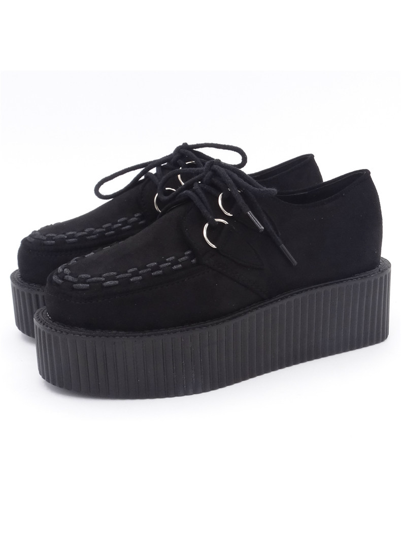 Platform Lace Up Shoes Creepers Flats Footwear