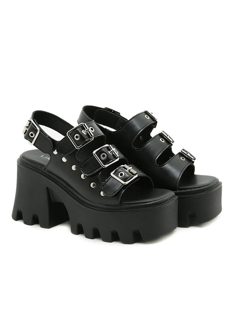 Women's Raised Open Toe Rubber Rivets Sandals