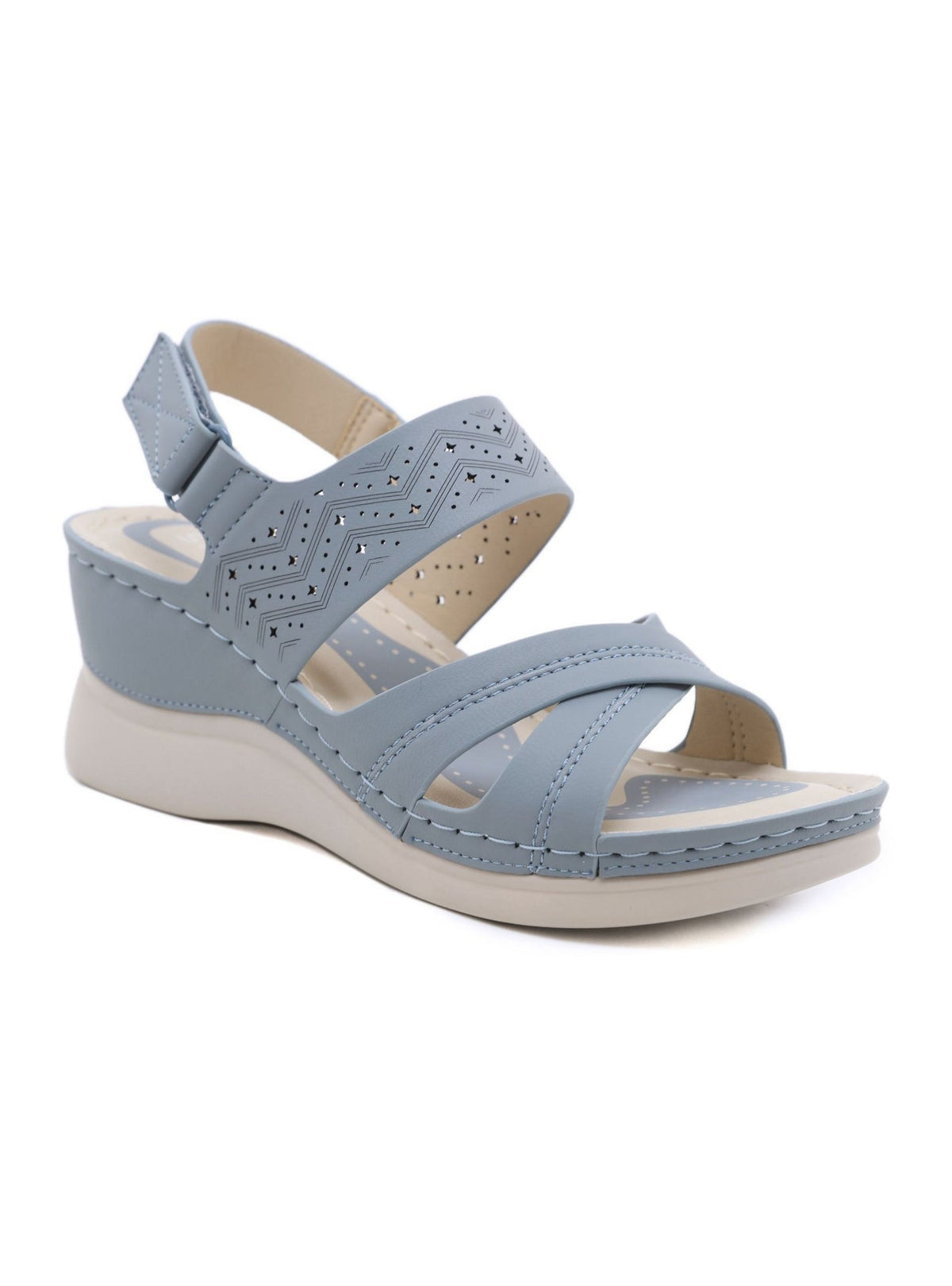 Round Head Loop Wedge Sandals