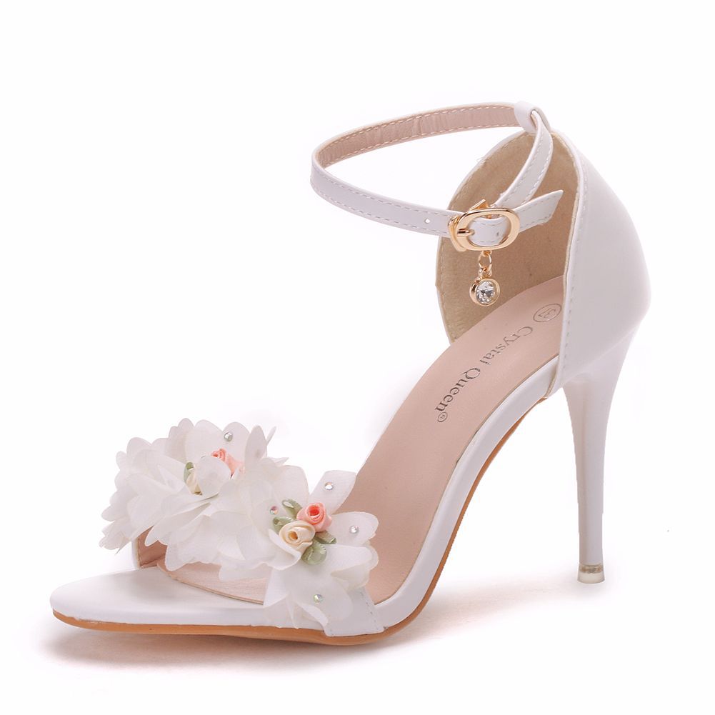 Flower-billed Roman High Heels Sandals