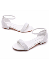 2 cm Buckle Bridal Pearl Sandals