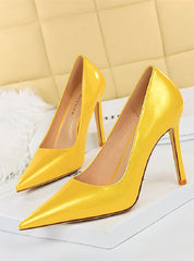 High Heel Patent Leather Heels