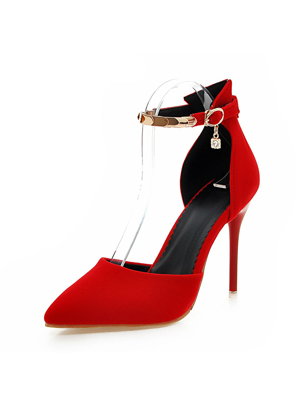 Women Sexy Party Shoes Point Toe Pumps Autumn Red