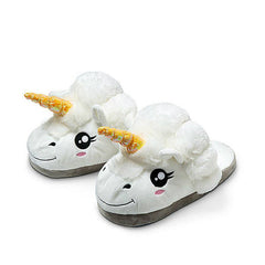 1Pair Plush Unicorn Slippers For Grown Ups