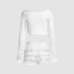 Co-Ord Ruffle Tiered Mini Short Set