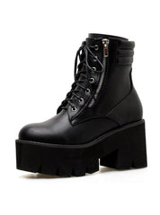 Round-headed Muffin Platform Martin Boots