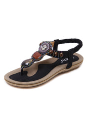 Beach Bohemia Retro Beaded Flat Sandals