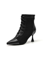 Pointed Velvet Warm Fashion Short Female Boots