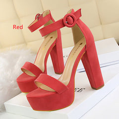 Open-toed thick waterproof platform sandals