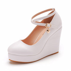 Wedge Waterproof Platform Wedge Cross Belt Shoes