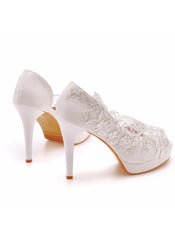 Fish-billed Stiletto Heels Sandals Wedding Shoes