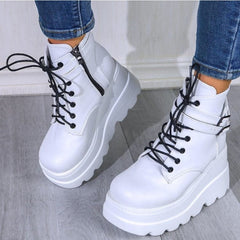 Round Head Thick Bottom Thick Buckle Short Boots