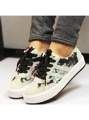 Printed Casual Shoes Women Canvas Shoes Sneakers