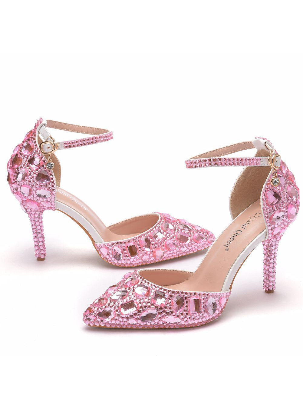 9 CM Rhinestone Pointed Sandals Wedding Shoes