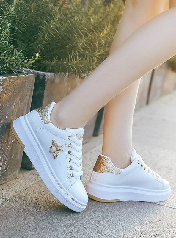 Women Sneakers Fashion Breathable PU Leather