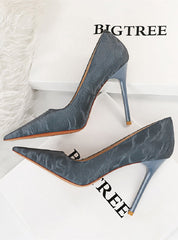 Shallow Pointed Stiletto High Heels