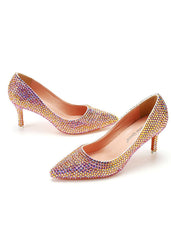 7 cm Rhinestone Pointed Stiletto Heels