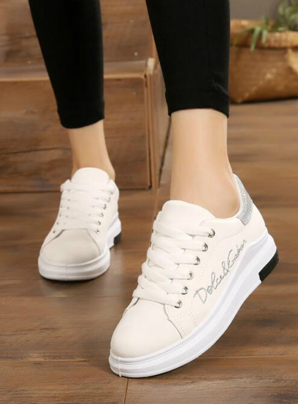 Pink Platform Sneakers Women Vulcanize Shoes