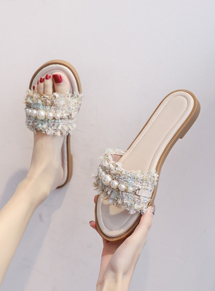 Pearl Flat Sandals and Slippers